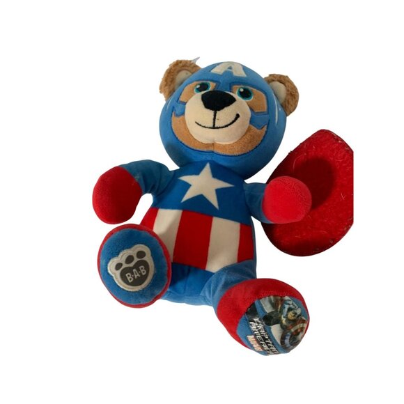 Build a Bear Plush Captain America Stuffed Animal Doll Toy Bear Marvel Avengers - Picture 5 of 5